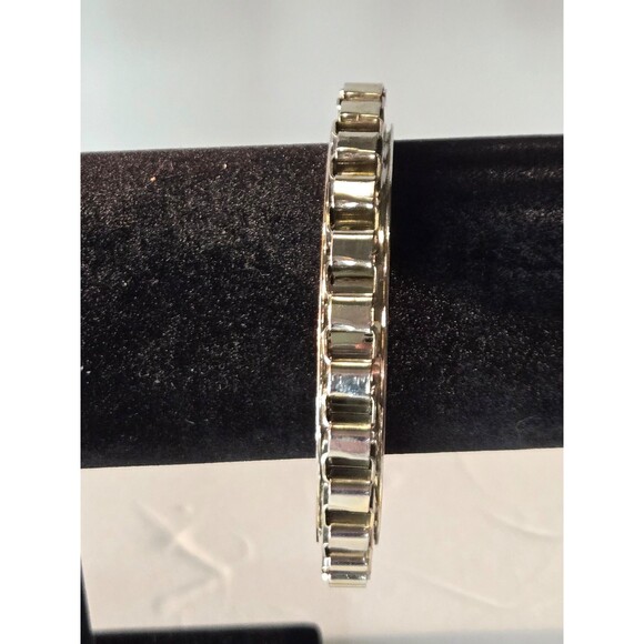 Silver Tone Bracelet Chain Look Brutalist - Picture 1 of 4